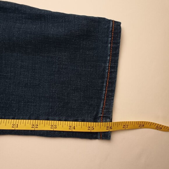 Ella Moss Jeans Size 14/31 Cropped  High Waist Straight Medium Dark Wash - Picture 9 of 10